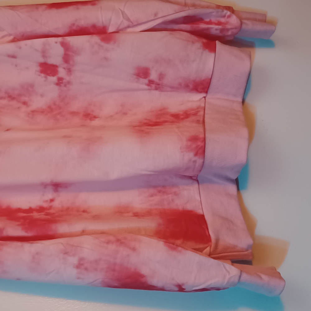Pink and Red Tie-Dye Hoodie